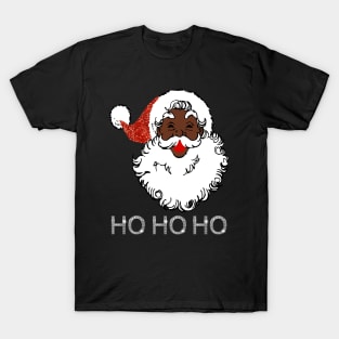 ho black santa claus christmas T-Shirt